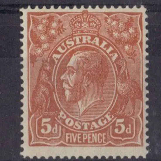 5d orange-brown single line perf. MVLH. SG 103a