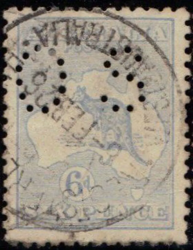 1915 6d ultramarine Die IIB perfined "OS" with ... Image 1++