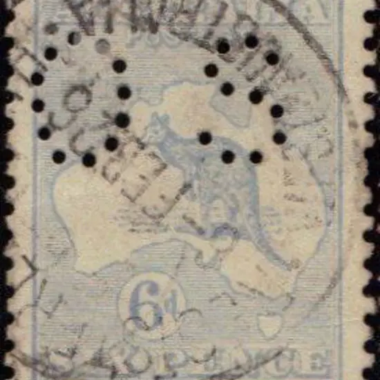 1915 6d ultramarine Die IIB perfined "OS" with ...