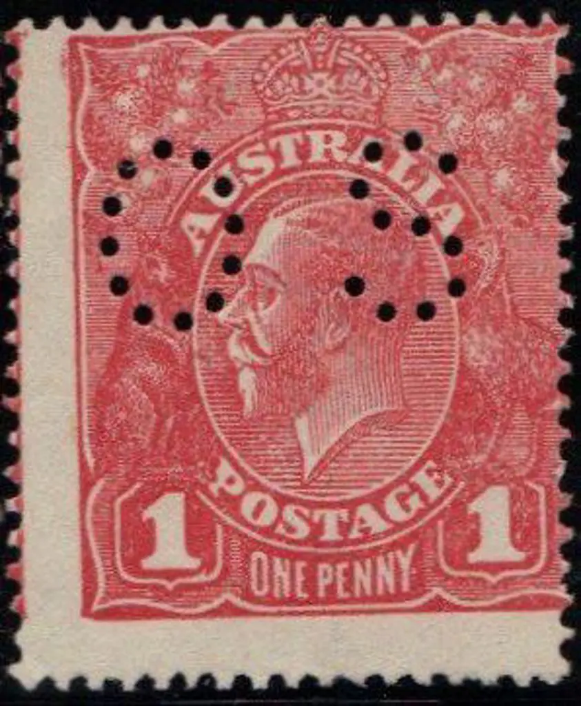 1916/20 1d carmine-rose KGV Die II substituted ... Image 1++