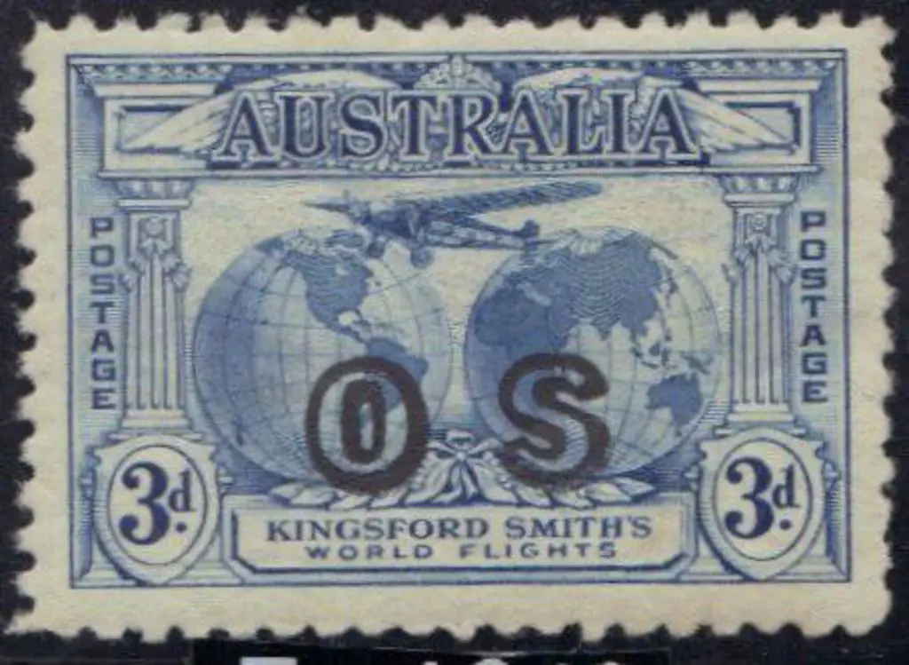 1931 2d & 3d Kingsford Smith ovpt "OS". Fine MUH & ... Image 1++