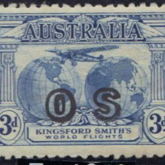 1931 2d & 3d Kingsford Smith ovpt "OS". Fine MUH & ...