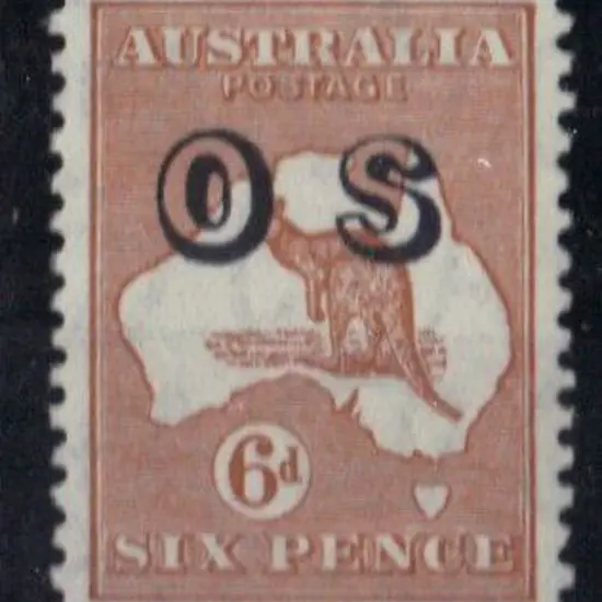 1932 6d chestnut ovptd "OS" MUH. Well centred & ...