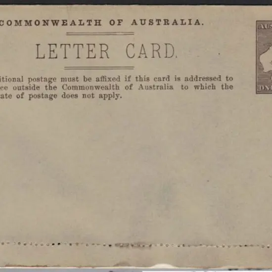 1913 1d pictorial letter card in chocolate (Die ...