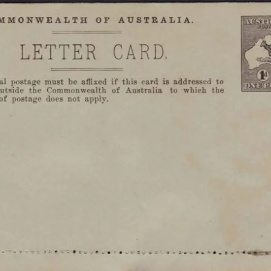 1913 1d pictorial letter card in chocolate (Die ...