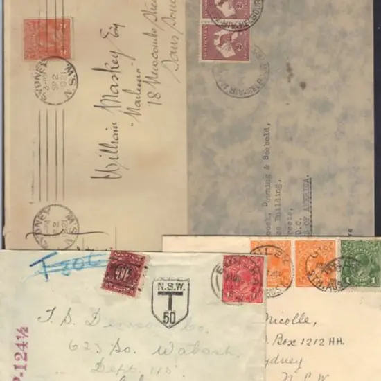 1921 (2nd Sept) KGV 2d orange tied by 1921 machine ...
