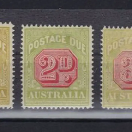 1922/30 1½d, 2d, 3d, 6d Postage Dues with narrow ...