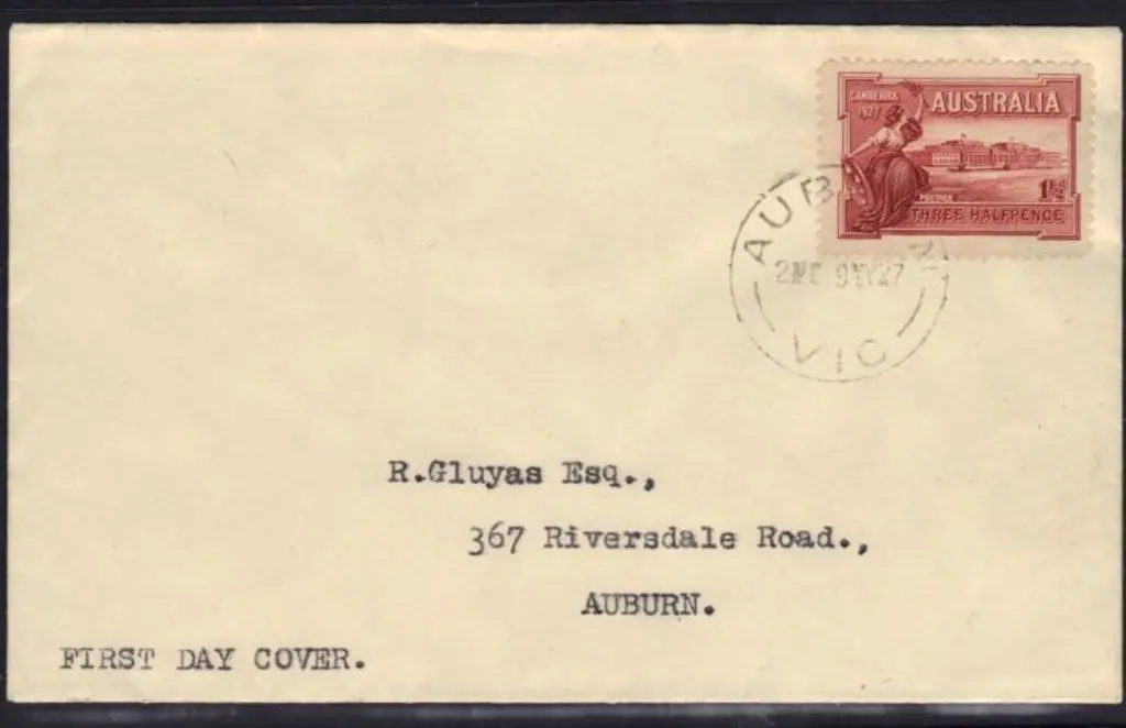 1927 (9th May) 1½d Parl House plain FDC with neat ... Image 1++
