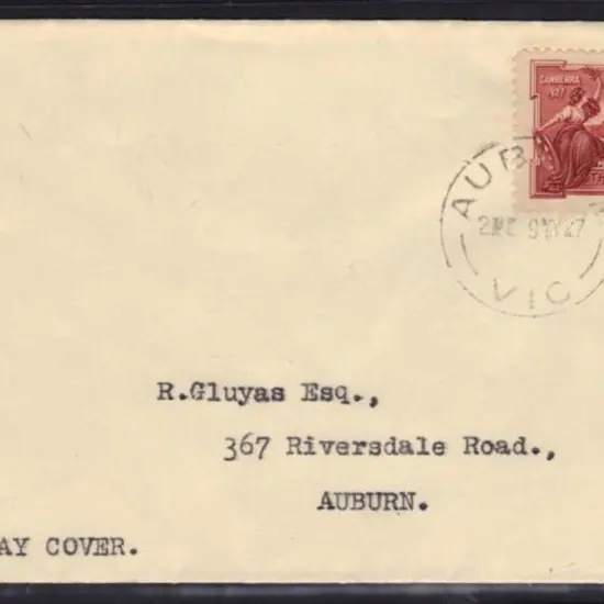 1927 (9th May) 1½d Parl House plain FDC with neat ...