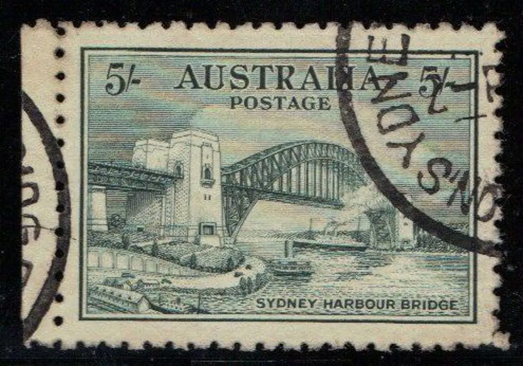 1932 5/- Sydney Harbour Bridge. Fresh, used with ... Image 1++