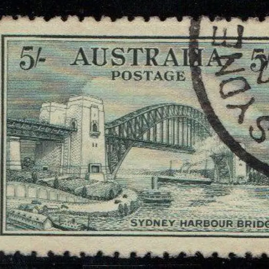 1932 5/- Sydney Harbour Bridge. Fresh, used with ...