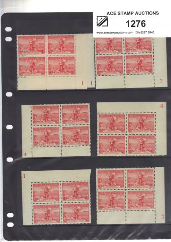 1936 2d Cable plate blocks nos. 1 (x2), 2, 3 (SE & ... Image 1++