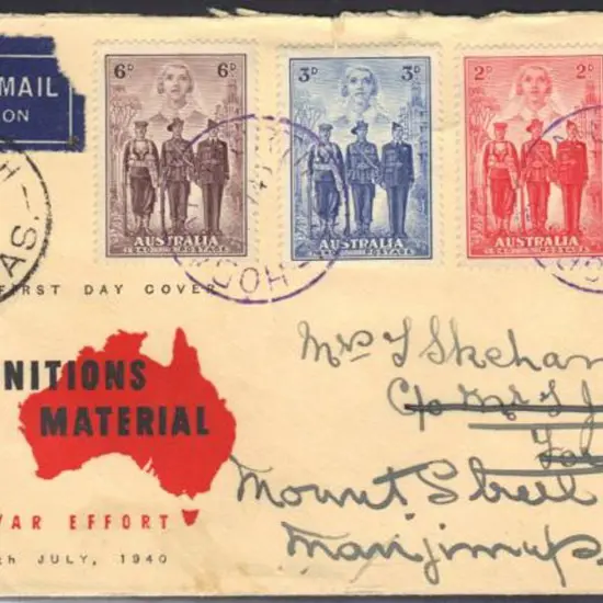 1936 S.A. Cent set on FDC with "S.A. CEN & 7th ...