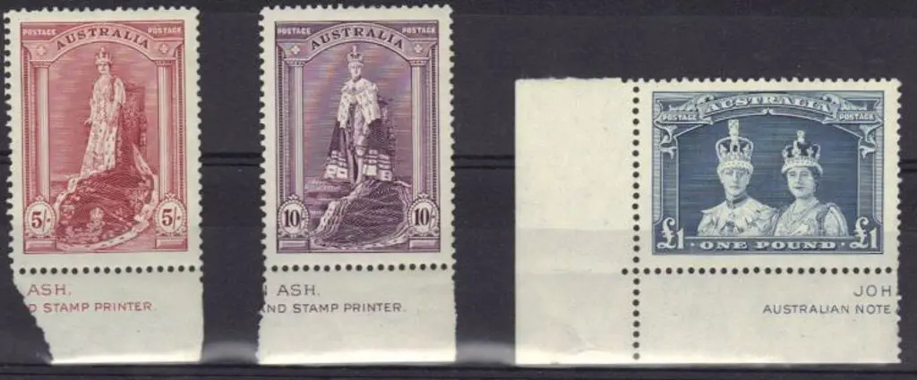 1938 5/- to £1 Robes on thick paper. Well centred ... Image 1++