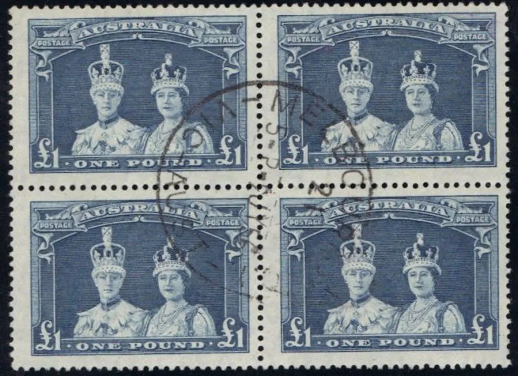 1948/49 5/- to £1 Robes on thin paper set of 3 in ... Image 1++