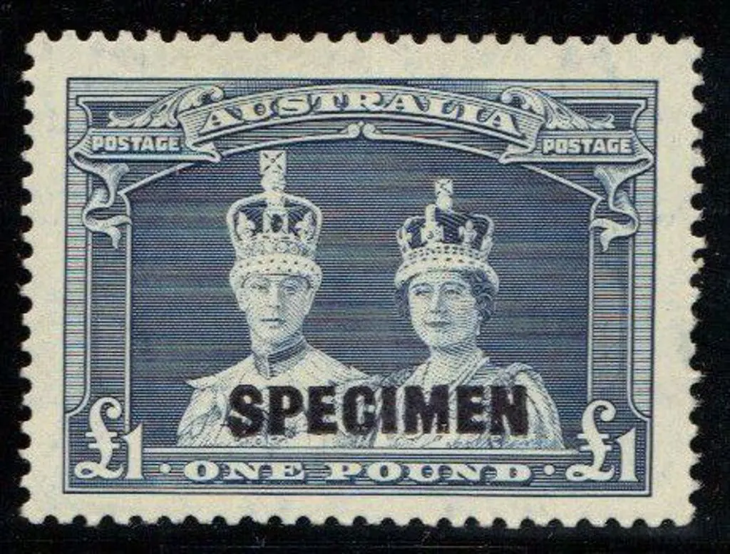 1937/49 10/- & £1 Robes overprinted SPECIMEN. Fine ... Image 1++