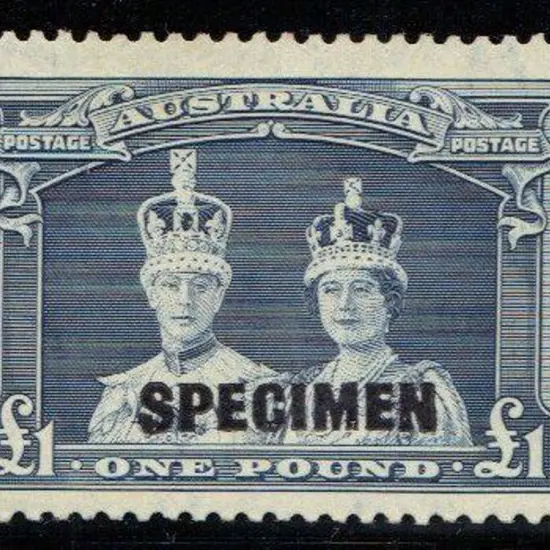 1937/49 10/- & £1 Robes overprinted SPECIMEN. Fine ...