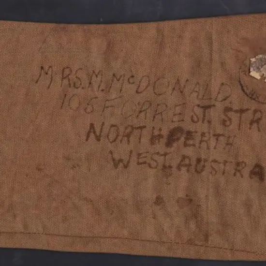 1940's WWII Censored sewn bag with 9d Platypus ...