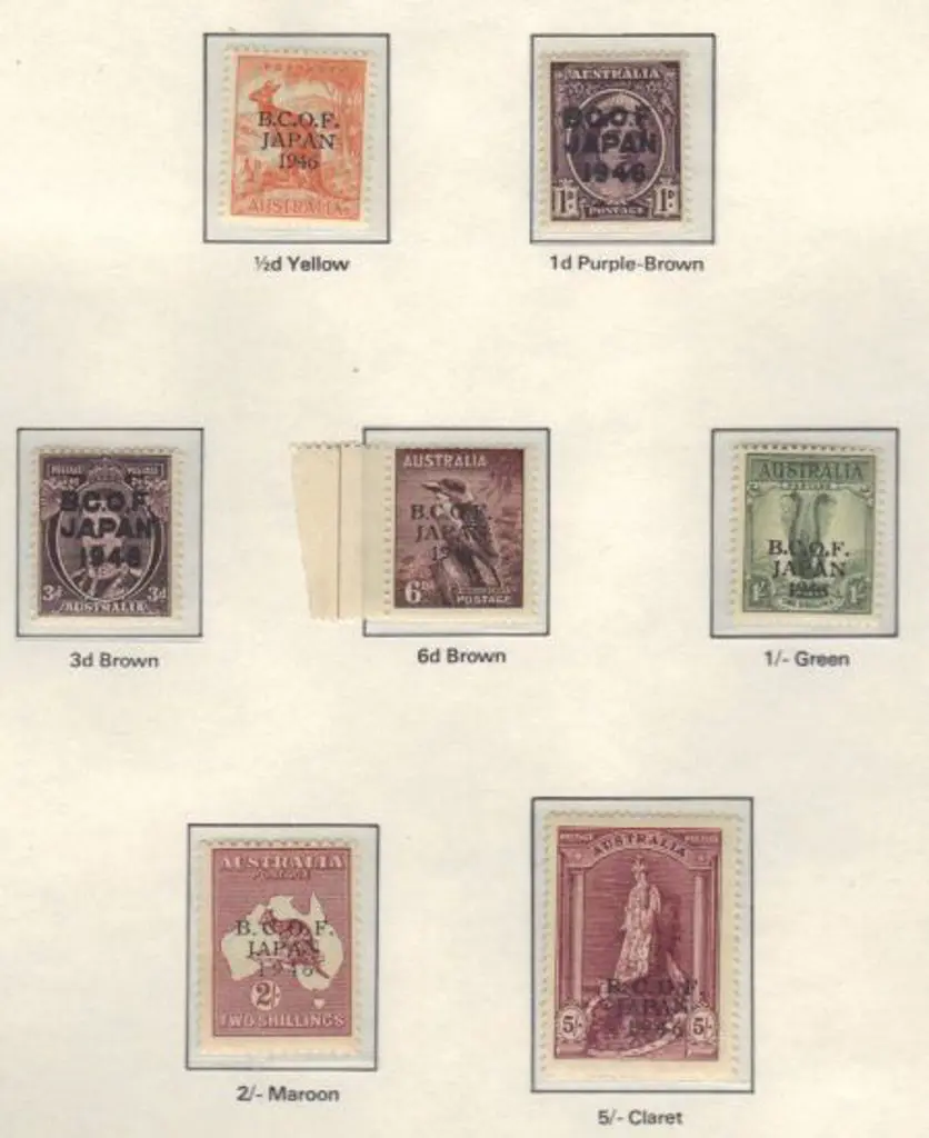 1946/48 BCOF set to 5/- thick paper. Fresh MUH. SG ... Image 1++