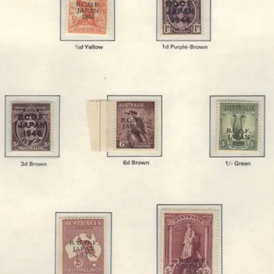 1946/48 BCOF set to 5/- thick paper. Fresh MUH. SG ...