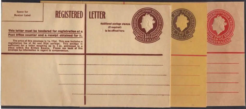 1953 QEII 1/0½d, 2/5- & 25¢ Registered Letters ... Image 1++