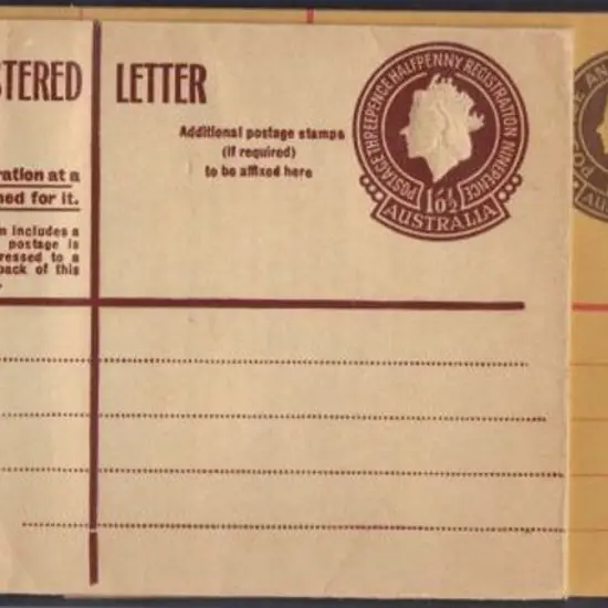 1953 QEII 1/0½d, 2/5- & 25¢ Registered Letters ...