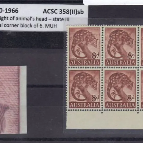 1960/66 8d Tiger Cat Retouched shading right of ...