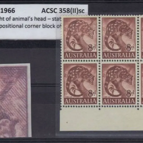 1960/66 8d Tiger Cat Retouched shading right of ...