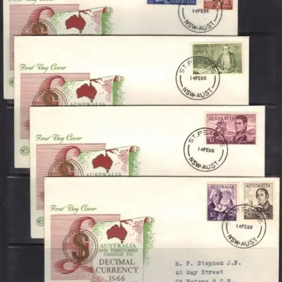 1966 (14th Feb) Navigators set of 6 on 4 typed ...