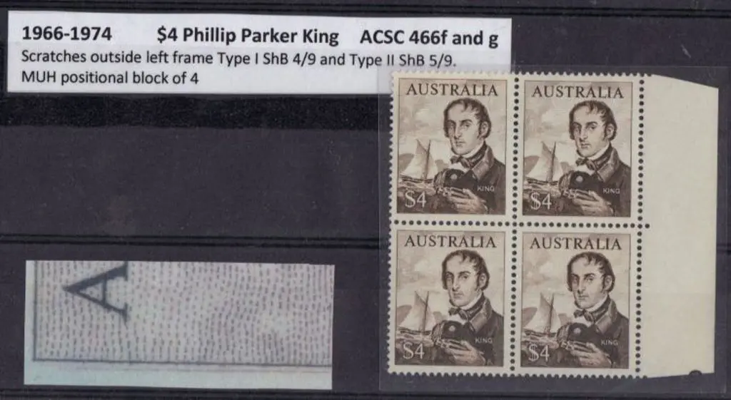 1966/74 $4 King. Scratches outside left frame Type ... Image 1++