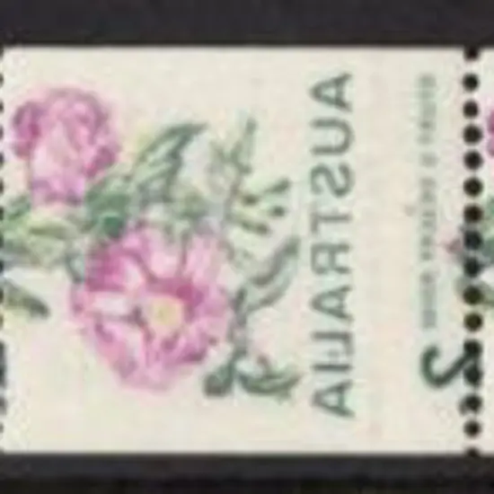 1971 2c floral coil strip of 7 with spectacular ...