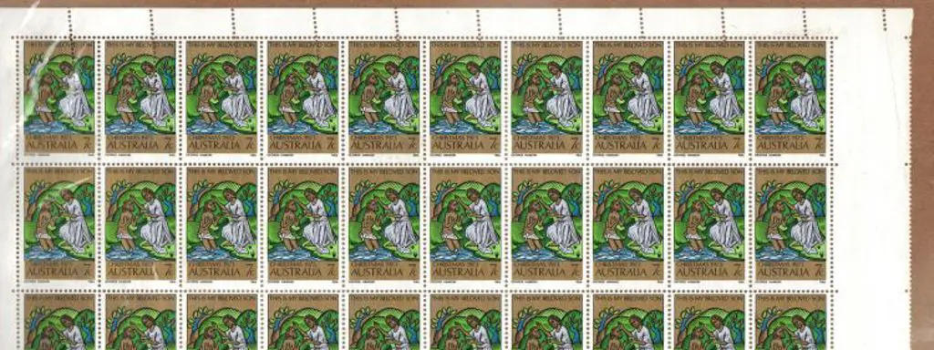 1973 7c Christmas half sheet of 50 with additional ... Image 1++