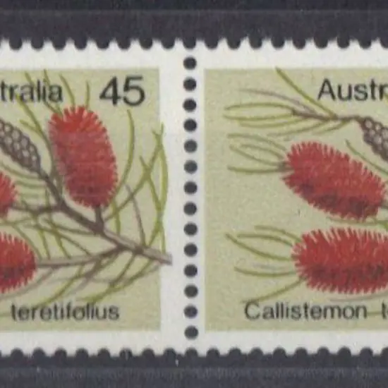 1975 45c Wildflower horiz pair with background ...