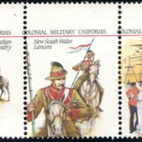 1985 Military Uniforms se-tenant strip with ...