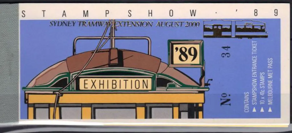 1989 Trams booklet overprinted "SYDNEY TRAMWAY ... Image 1++