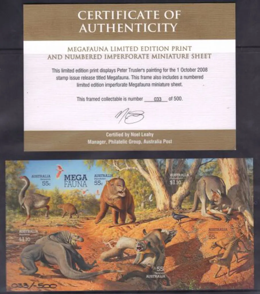 2008 Megafauna / Dinosaur Imperforate Miniature ... Image 1++