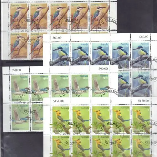 2009 Songbirds set of 4 in CTO Melbourne blocks of ...