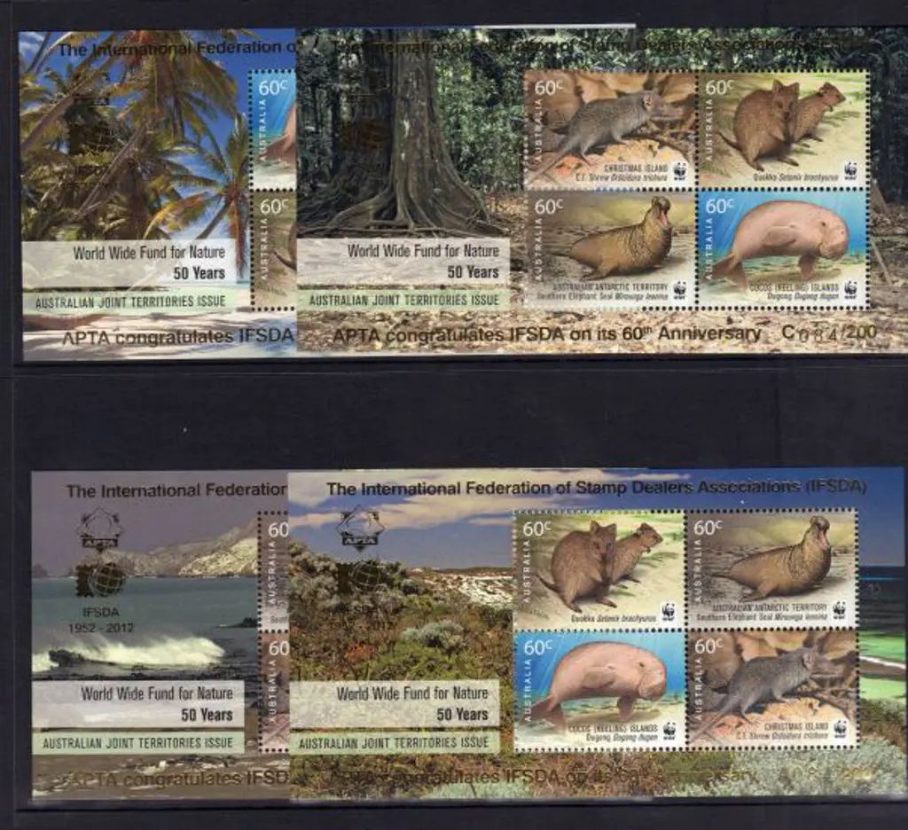 2012 WWF for Nature set of 4 joint Territories ... Image 1++