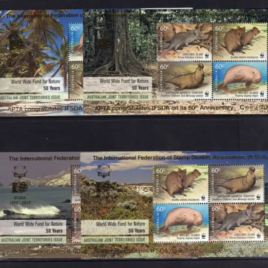 2012 WWF for Nature set of 4 joint Territories ...