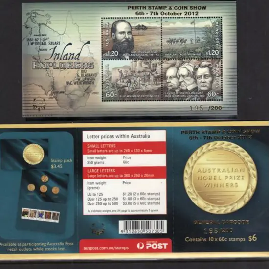 2012 $6 Nobel Prize Winners P&S booklet & Inland ...