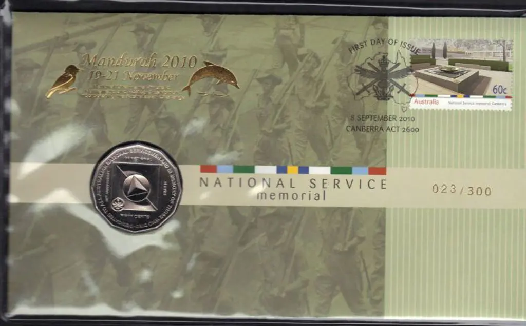 2010 (8th Sept) National Service Memorial PNC 50c ... Image 1++