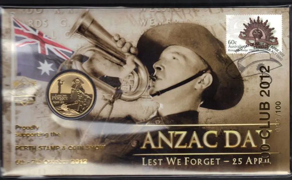 2012 (17th April) Anzac day $1 coin PNC ... Image 1++