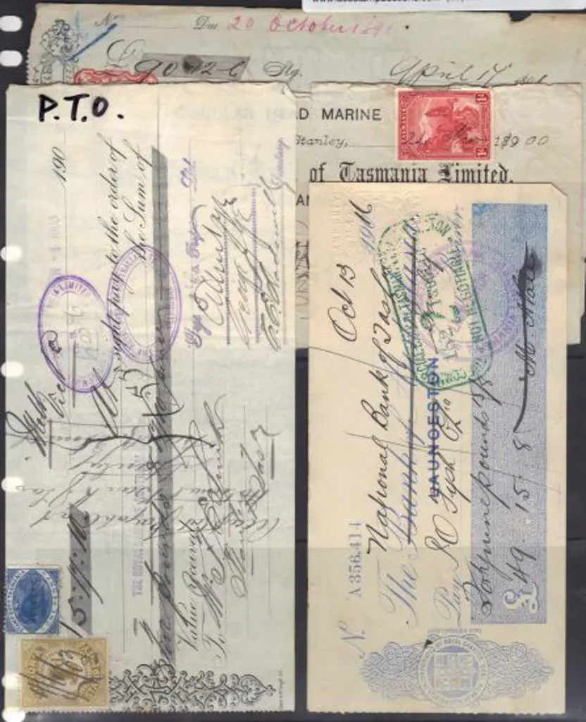 1855-1916 range of cheques & receipts involving ... Image 1++