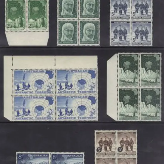 1957 Defins set of 7 to 2/3d in MUH blocks of 4. ...