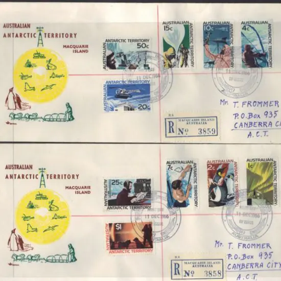 1966 Decimals to $1 (ex 5c) on Royal addressed ...