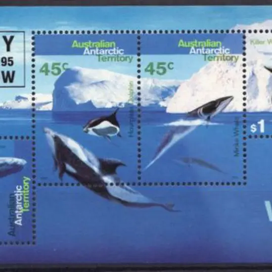 1995 Whales & Dolphins M/S overprinted "SYDNEY ...