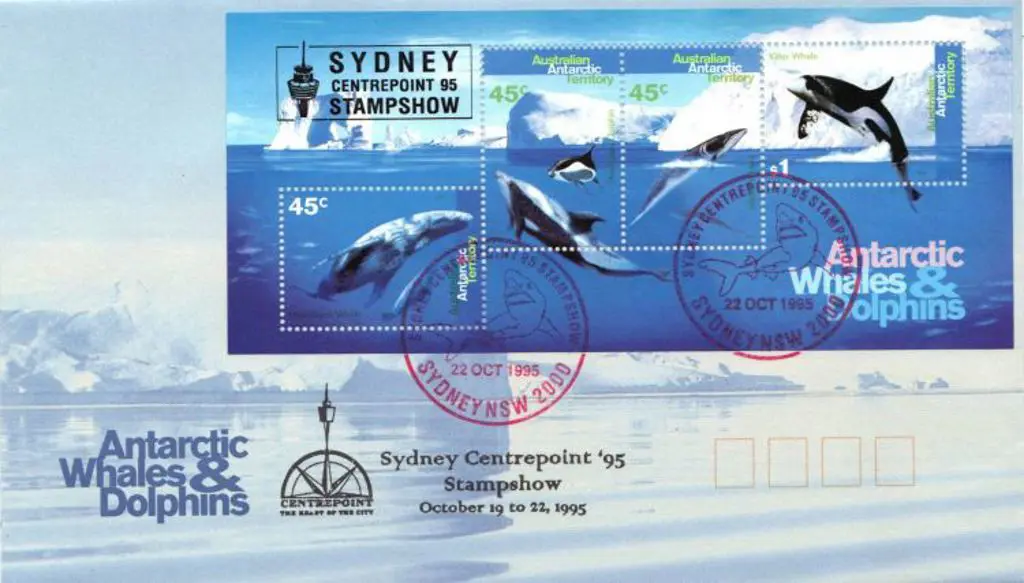 1995 (22nd Oct) Whales & Dolphins Miniature Sheet ... Image 1++