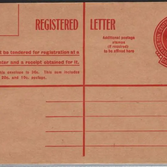 1959 30c Registered Letter (Malayan currency) ...