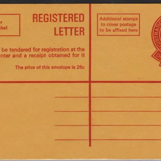 1970 25c Registered Letter. MUH with only1,676 ...