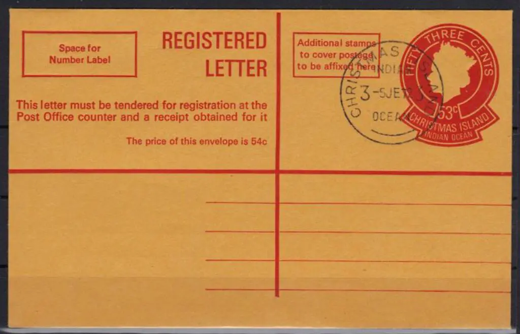 1972 53c Registered Letter CTO with 5 JE 72 cds. ... Image 1++